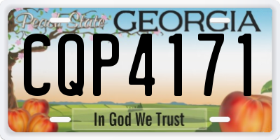 GA license plate CQP4171