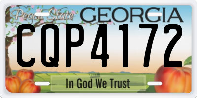 GA license plate CQP4172