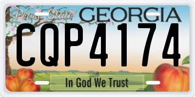 GA license plate CQP4174