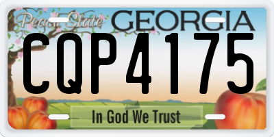 GA license plate CQP4175