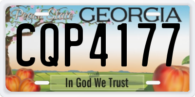 GA license plate CQP4177