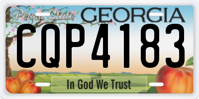GA license plate CQP4183
