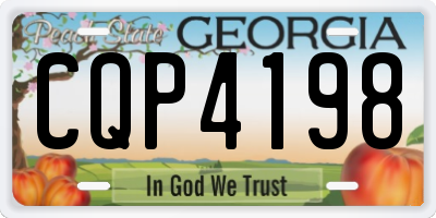 GA license plate CQP4198