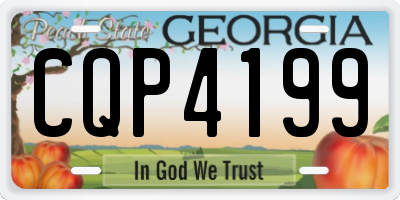 GA license plate CQP4199