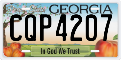 GA license plate CQP4207