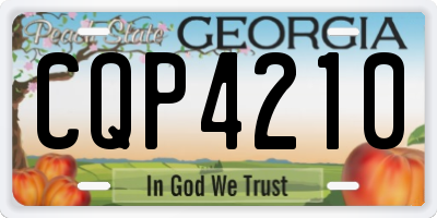 GA license plate CQP4210