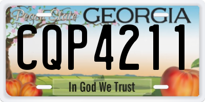 GA license plate CQP4211