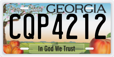 GA license plate CQP4212