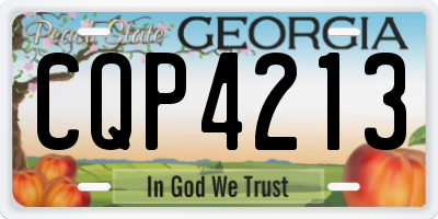 GA license plate CQP4213