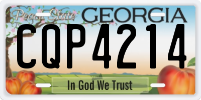 GA license plate CQP4214