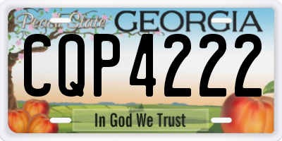 GA license plate CQP4222