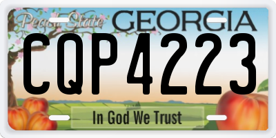 GA license plate CQP4223