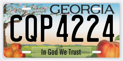 GA license plate CQP4224