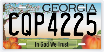 GA license plate CQP4225