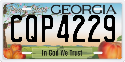GA license plate CQP4229