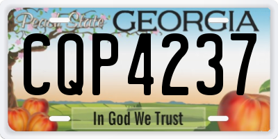 GA license plate CQP4237