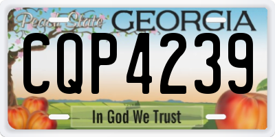 GA license plate CQP4239