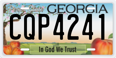 GA license plate CQP4241