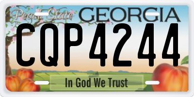 GA license plate CQP4244