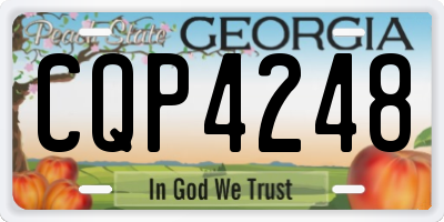 GA license plate CQP4248