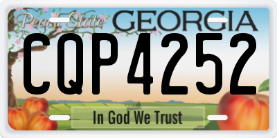 GA license plate CQP4252
