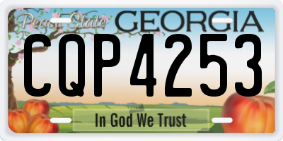 GA license plate CQP4253