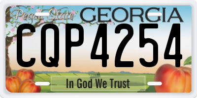 GA license plate CQP4254