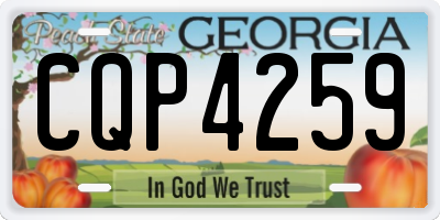 GA license plate CQP4259