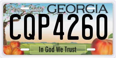 GA license plate CQP4260