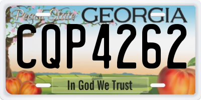 GA license plate CQP4262