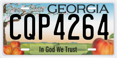 GA license plate CQP4264
