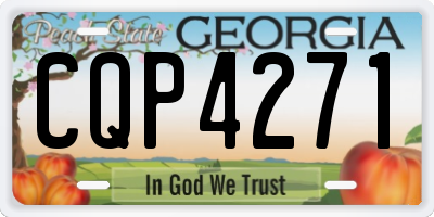 GA license plate CQP4271