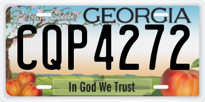 GA license plate CQP4272