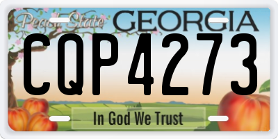 GA license plate CQP4273