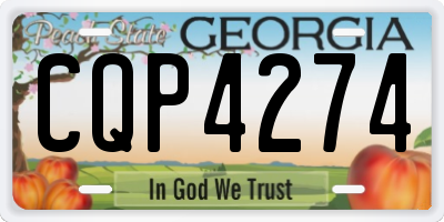 GA license plate CQP4274