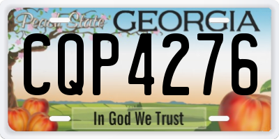 GA license plate CQP4276