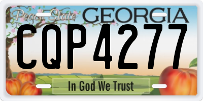 GA license plate CQP4277