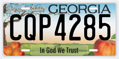 GA license plate CQP4285