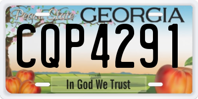GA license plate CQP4291