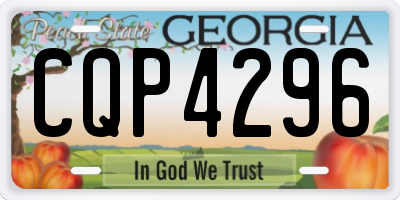 GA license plate CQP4296