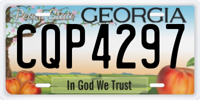GA license plate CQP4297