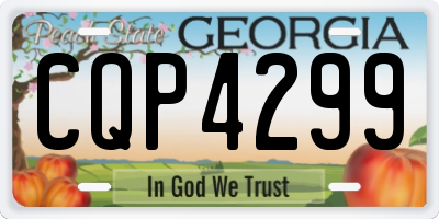 GA license plate CQP4299