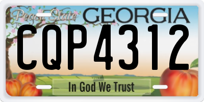 GA license plate CQP4312