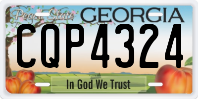 GA license plate CQP4324