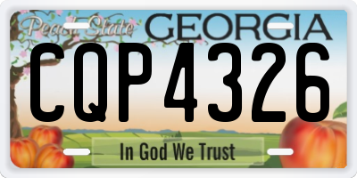 GA license plate CQP4326