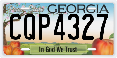 GA license plate CQP4327