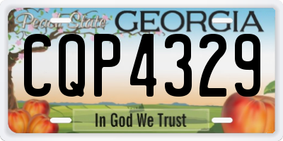 GA license plate CQP4329