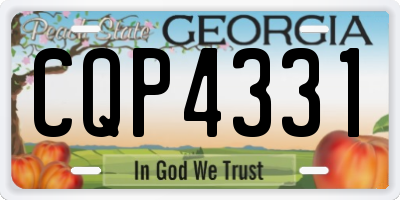 GA license plate CQP4331