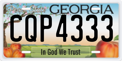 GA license plate CQP4333