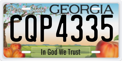 GA license plate CQP4335
